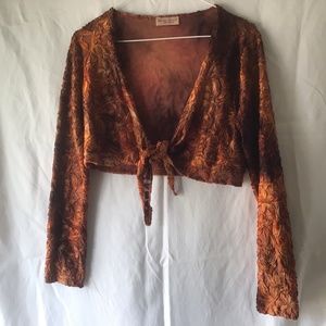 Meghan Nolan Los Angeles XL burnt orange juniors shrug